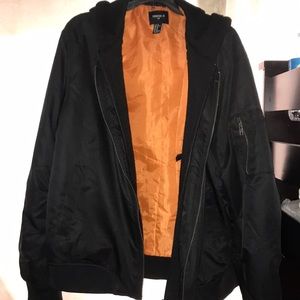 A jacket with a hoodie